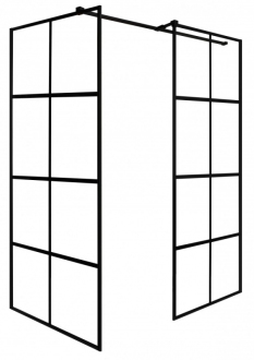 EXCEA 100 × 90 × 190 cm (černá, čiré) BCEXCEA9010