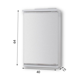 NICE 70 - horní zrcadlová skříňka s LED osvětlením, 70 x 64 x 15 cm OLNNIC70