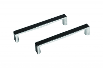 Madlo OXA LONG k vanám Besco - chrom + bílá barva, délka 17 cm VANOXALW