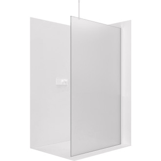 CERANO Sprchová zástěna Walk-in Onyx Top L/P bílá matná, mléčné sklo 110x200