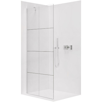 CERANO - Sprchová zástěna Walk-in Onyx Y L/P - 8 mm - chrom, industriální sklo - 100x200 cm