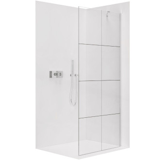 CERANO - Sprchová zástěna Walk-in Onyx Y L/P - 8 mm - chrom, industriální sklo - 120x200 cm