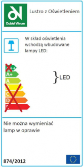 HOUX - zrcadlo s LED osvětlením 1200 x 650 mm (š x v) OLNZHOU120