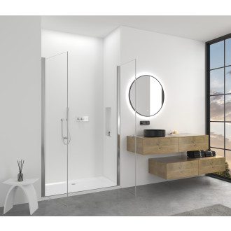 CERANO - Sprchové 2-křídlové dveře Antelo L/P - 6 mm - chrom, transparentní sklo - 108x190 cm