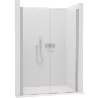 CERANO Sprchové 2-křídlové dveře Antelo L/P chrom, transparent sklo 150x190