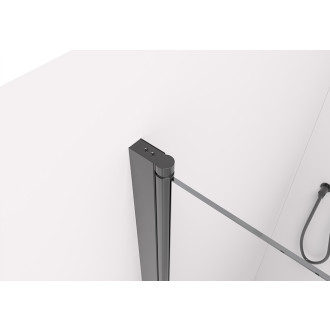 CERANO - Sprchové 2-pantové dveře Marino L/P - 6 mm - černá matná, transparentní sklo - 228(119+109)x190 cm