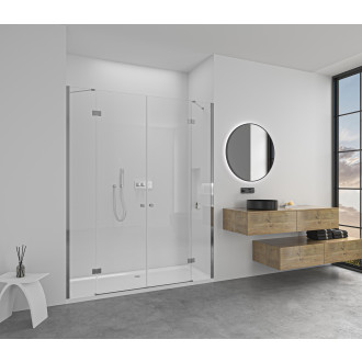 CERANO - Sprchové 2-pantové dveře Marino L/P - 6 mm - chrom, transparentní sklo - 198(109+89)x190 cm