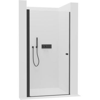 CERANO - Sprchové křídlové dveře Antelo L/P - 6 mm - černá matná, transparentní sklo - 100x190 cm