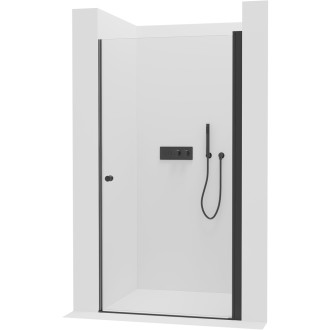 CERANO - Sprchové křídlové dveře Antelo L/P - 6 mm - černá matná, transparentní sklo - 80x190 cm