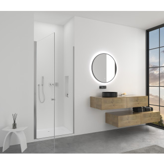 CERANO - Sprchové křídlové dveře Antelo L/P - 6 mm - chrom, transparentní sklo - 120x190 cm