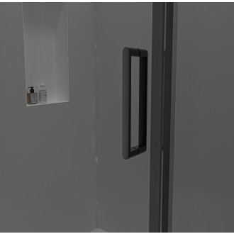 CERANO - Sprchové otočné dveře Porte L/P - 8 mm - černá matná, grafitové sklo - 90x195 cm