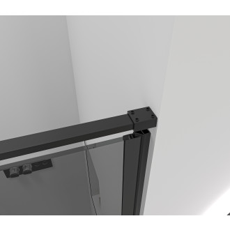 CERANO - Sprchové otočné dveře Porte L/P - 8 mm - černá matná, grafitové sklo - 90x195 cm