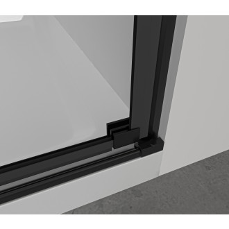 CERANO - Sprchové otočné dveře Porte L/P - 8 mm - černá matná, transparentní sklo - 100x195 cm