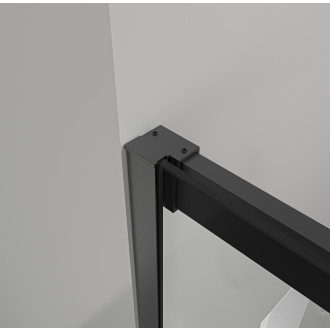 CERANO - Sprchové otočné dveře Porte L/P - 8 mm - černá matná, transparentní sklo - 80x195 cm