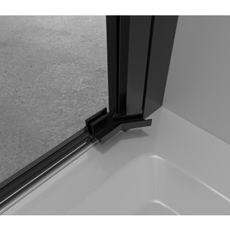 CERANO - Sprchové otočné dveře Porte L/P - 8 mm - černá matná, transparentní sklo - 80x195 cm