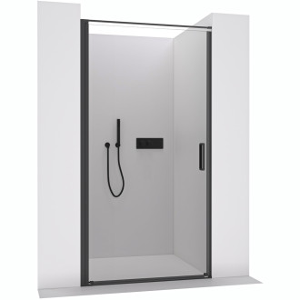 CERANO - Sprchové otočné dveře Porte L/P - 8 mm - černá matná, transparentní sklo - 90x195 cm