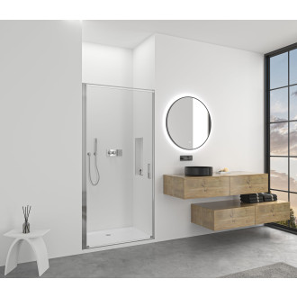 CERANO - Sprchové otočné dveře Porte L/P - 8 mm - chrom, transparentní sklo - 80x195 cm