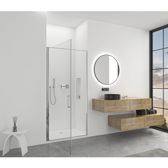 CERANO - Sprchové otočné dveře Porte L/P - 8 mm - chrom, transparentní sklo - 80x195 cm