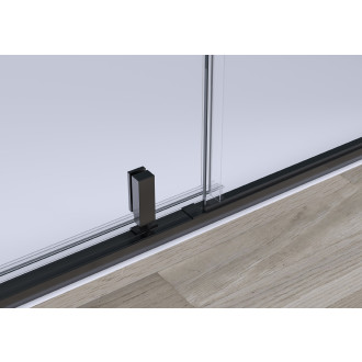 CERANO - Sprchové pivotové dveře Ferri L/P - 6 mm - černá matná, transparentní sklo - 90x195 cm