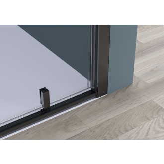 CERANO - Sprchové pivotové dveře Ferri L/P - 6 mm - černá matná, transparentní sklo - 90x195 cm