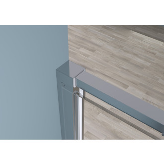 CERANO - Sprchové pivotové dveře Ferri L/P - 6 mm - chrom, transparentní sklo - 80x195 cm