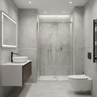 CERANO - Sprchové posuvné dveře Orlano L/P - 5 mm - chrom, transparentní sklo - 110x195 cm