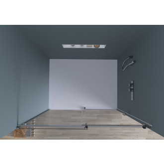 CERANO - Sprchové posuvné dveře Santoro L/P - 6 mm - chrom, transparentní sklo - 100x195 cm