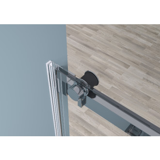 CERANO - Sprchové posuvné dveře Santoro L/P - 6 mm - chrom, transparentní sklo - 140x195 cm