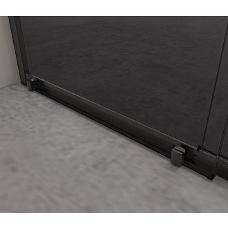 CERANO - Sprchové posuvné dveře Varone LINE L/P - 6 mm - černá matná, grafitové sklo - 90x195 cm