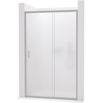 CERANO - Sprchové posuvné dveře Varone LINE L/P - 6 mm - chrom, mléčné sklo - 140x195 cm