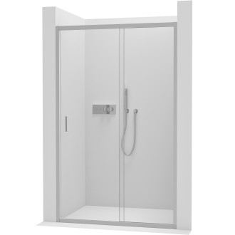 CERANO Sprchové posuvné dveře Varone LINE L/P chrom, transparent sklo 90x195