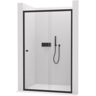 CERANO Sprchové pos.dveře Varone L/P černá matná, transp.sklo 110x195cm CER-DY505B-110-195