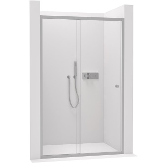CERANO - Sprchové posuvné dveře Varone POINT L/P - 6 mm - chrom, transparentní sklo - 100x195 cm