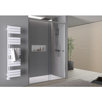 CERANO - Sprchové posuvné dveře Varone POINT L/P - 6 mm - chrom, transparentní sklo - 110x195 cm