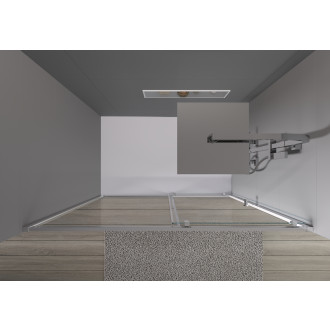 CERANO - Sprchové posuvné dveře Varone POINT L/P - 6 mm - chrom, transparentní sklo - 90x195 cm