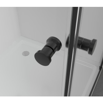 CERANO Sprchový kout Antelo Duo L/P černá mat, transparent sklo 100x80 křídlový