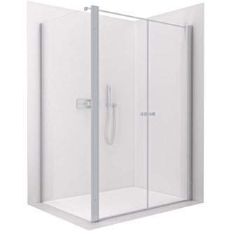 CERANO - Sprchový kout Antelo L - L/P - 6 mm - chrom, transparentní sklo - 116x60 cm - otočný