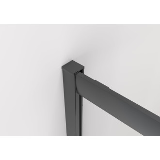 CERANO - Sprchový kout Fabrizio L/P - 5 mm - černá matná, transparentní sklo - 90x90x190 cm - posuvný