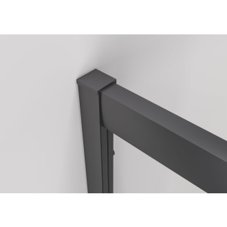 CERANO - Sprchový kout Fabrizio L/P - 5 mm - černá matná, transparentní sklo - 80x80x195 cm - posuvný