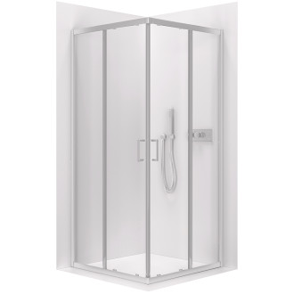 CERANO - Sprchový kout Fabrizio L/P - 5 mm - chrom, transparentní sklo - 90x90x195 cm - posuvný