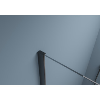 CERANO - Sprchový kout Ferri L/P - 6 mm - černá matná, transparentní sklo - 80x80x195 cm - pivotový