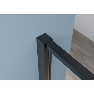 CERANO - Sprchový kout Ferri L/P - 6 mm - černá matná, transparentní sklo - 90x90x195 cm - pivotový