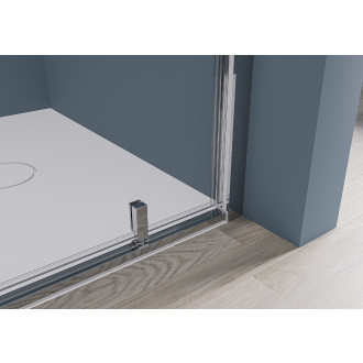 CERANO - Sprchový kout Ferri L/P - 6 mm - chrom, transparentní sklo - 80x80x195 cm - pivotový