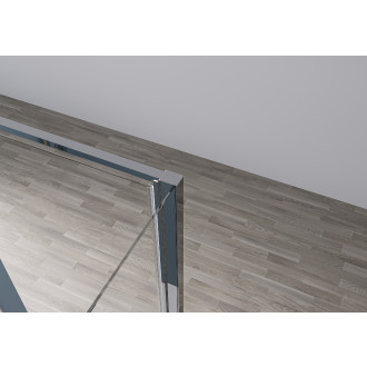 CERANO - Sprchový kout Ferri L/P - 6 mm - chrom, transparentní sklo - 90x90x195 cm - pivotový