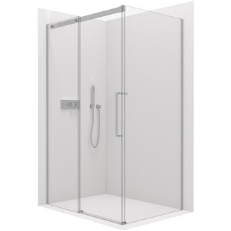 CERANO Sprchový kout Lantono L/P chrom, transparentní sklo 140x100 cm posuvný CER-432205