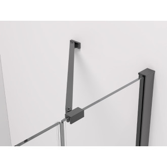 CERANO - Sprchový kout Marino L/P - 6 mm - černá matná, transparentní sklo - 120x70x190 cm - pantový