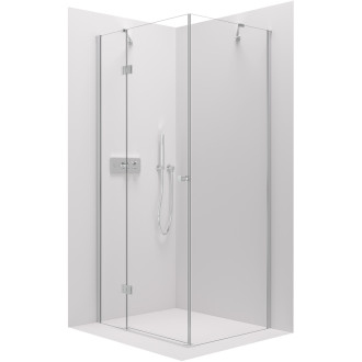 CERANO - Sprchový kout Marino L/P - 6 mm - chrom, transparentní sklo - 100x80x190 cm - pantový