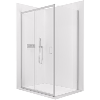 CERANO - Sprchový kout Orlano L/P - 5 mm - chrom, transparentní sklo - 110x80x195 cm - posuvný
