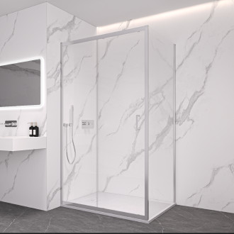 CERANO - Sprchový kout Orlano L/P - 5 mm - chrom, transparentní sklo - 80x90x195 cm - posuvný