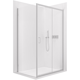 CERANO - Sprchový kout Orlano L/P - 5 mm - chrom, transparentní sklo - 90x100x195 cm - posuvný